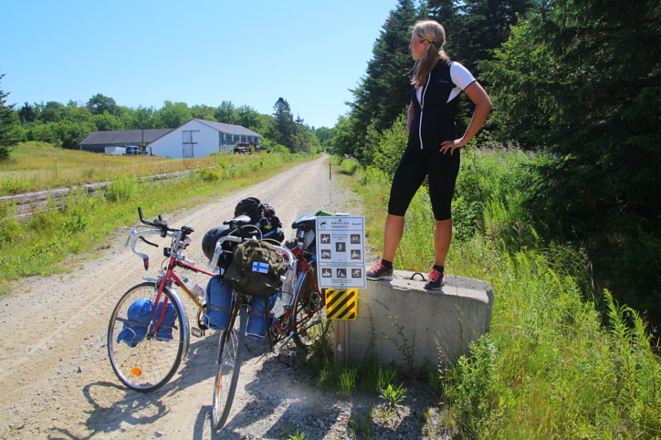 Pyöräilyteillä Mainessa